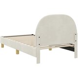 Krevet za djecu s uzglavljem Krema 80 x 160 cm Baršun | shoptok.hr