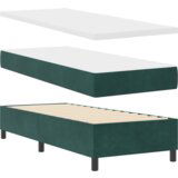 Box Spring Krevet s Madracem Tamno Zelena 80x200 cm Baršun | shoptok.hr