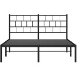  Metalni okvir za krevet s uzglavljem crni 120x200 cm | shoptok.hr