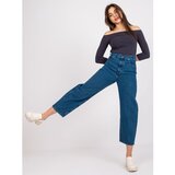 Fashion Hunters Dark blue Azalia RUE PARIS high-waisted denim pants Cijene