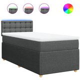 Maison Chic Box spring postelja - Vzmetna postelja z vzmetnico temno siva 100x200 cm blago SL23092, (21892029) | Shoptok.si