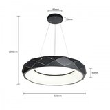  LED luster na sajli REUS LED/36W/230V 4000K prečnik 61 cm crna | Eponuda.com