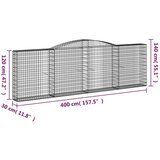  Lučne gabionske košare 5 kom 400x30x120/140cm pocinčano željezo | shoptok.hr
