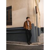 Reserved Semiš mokasinke s vezicama - tamnosmeđe | shoptok.hr