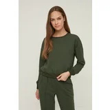 Trendyol Sweatpants - Khaki - Normal Waist