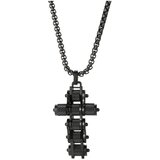 Ogrlica Chain Cross - Crna KP29312 | shoptok.hr