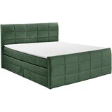 MID.YOU POSTELJA BOXSPRING 180 cm x 200 cm , tekstil, leseni material olivno zelena | Shoptok.si