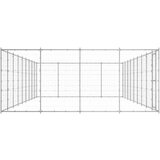 vidaXL Zunanji pasji boks pocinkano jeklo 43,56 m² | Shoptok.si