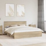  Krevetna konstrukcija s uzglavljem Sonoma hrast 200 x 200 cm | Eponuda.com