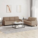  2-dijelni set sofa s jastucima boja cappuccina od umjetne kože | shoptok.hr
