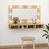 Ormarić s ogledalom LED boja hrasta sonome 90 x 31,5 x 62 cm | shoptok.hr