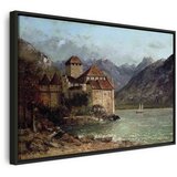  Slika - Gustave Courbet -Chillon Castle 90x60 U crnom drvenom okviru | shoptok.hr