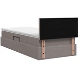  s madracem i skladištem Sivosmeđa 90 x 200 cm Baršun | shoptok.hr