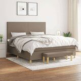  Box spring postelja z vzmetnico taupe 180x200 cm blago, (20788919) | Shoptok.si
