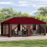 Paviljon s bočnim stranama 6 x 3 m Tamno crvena | shoptok.hr