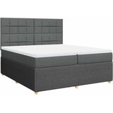  Krevet s oprugama i madracem tamnosivi 200 x 200 cm od tkanine | shoptok.hr
