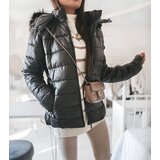 Gemre Dark green jacket with a fur hood Poisson | ePonuda.com