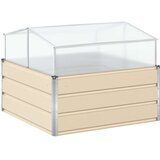  Cvetlično korito Slonokoščena 100 x 100 x 77 cm Cinkana jeklena, (5000207648) | Shoptok.si