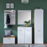 Mömax Garderobna Klop Auris, Bela, Hrast | Shoptok.si