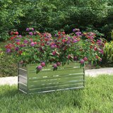 vidaXL Visoka greda 100x40x45 cm pocinkano jeklo srebrna Cene