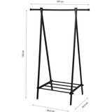 Modern Home ModernHome Stalak za Odjeću s Policom - Crni | shoptok.hr