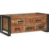 vidaXL Klubska miza Rjava 90 x 50 x 38 cm trden predelan les | Shoptok.si