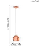 Eglo rocamar 1 e27 bakar/pRozirno | Eponuda.com