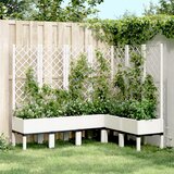  Vrtna sadilica s rešetkom bijela 160 x 120 x 142 cm PP | shoptok.hr