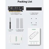 Ugreen adapter s hladilnikom M.2 PCIe NVME M-Key na PCIe 4.0 x16 - box | Shoptok.si