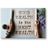  Motivacijska slika na platnu Good health (moderne slike z) | Shoptok.si