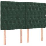  Uzglavlje tamnozeleno 144x7x118/128 cm baršunasto | shoptok.hr