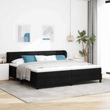  Krevet s opruga kutije s uzglavljem Crna 200 x 200 cm tkanina | shoptok.hr