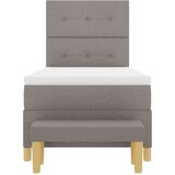 Box Spring Krevet s Madracem i Klupom Taupe 90x200 cm Tkanina | shoptok.hr