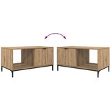 vidaXL Klubska miza artisan hrast 90 x 49 x 46 cm Konstruiran les | Shoptok.si