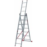 Alpos višenamjenske ljestve na izvlačenje (radna visina: 4,95 m, prečke 3 x 7, aluminij) | shoptok.hr