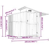  Vrtno spremište zeleno 270x130x208,5 cm od pocinčanog čelika | shoptok.hr