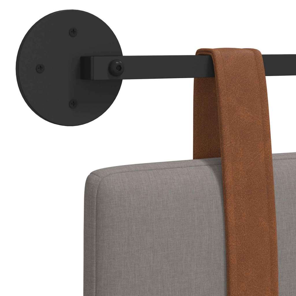  Držeće uzglavlje Zidne Sivo-smeđa 90 x 55 x 5 cm Antikni PU - Sivo-smeđa 80 cm bez LED | shoptok.hr