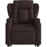  Naslonjač na podizanje tamnosmeđi od tkanine | shoptok.hr