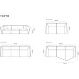 Cosmopolitan Design Temno siva žametna kotna sedežna garnitura Tokyo – | Shoptok.si