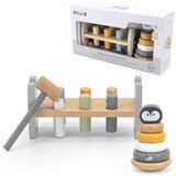 Viga polarb set drvena piramida + igra udaranja čekićem Montessori pingvin Cijene
