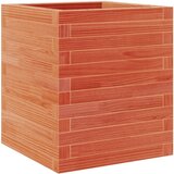 vidaXL vrtno cvetlično korito voščeno rjavo 40x40x46 cm trdna borovina, (21255676) Cene