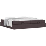  Okvir kreveta s madracem s madracem 2 pcs Smeđa tkanina | shoptok.hr