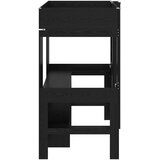  Okvir kreveta na kat s stolom s pohranom Crni hrast 90 x 200 cm | shoptok.hr