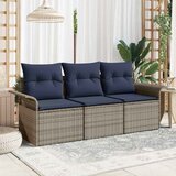  Set sofe s jastukom 3 pcs Siva i mornarsko plava poliratan | shoptok.hr