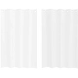 Voile zavjesa sa zavjesama 2 pcs Bijelo 140 x 140 cm Poliester | shoptok.hr