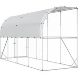  Kavez za piletinu uz zid Srebrna 600 x 150 x 215 cm | shoptok.hr