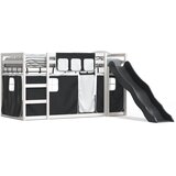 The Living Store Pograd s toboganom in zavesami bel in črn 80x200 cm - Pograd, (21625140) | Shoptok.si