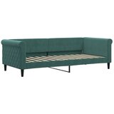 vidaXL Raztegljiva postelja temno zelena 90x200 cm žamet, (20792459) | Shoptok.si