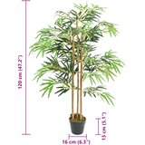  Umjetno stablo bambusa 730 listova 120 cm zeleno | shoptok.hr