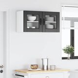  Zidni stakleni ormarić 2 pcs Crna 40 x 31 x 40 cm | shoptok.hr